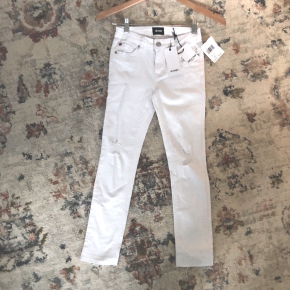 Hudson Kids , White Abyss Ankle Crop Skinny , Distressed Jeans  Kids size 14 - Picture 2 of 12